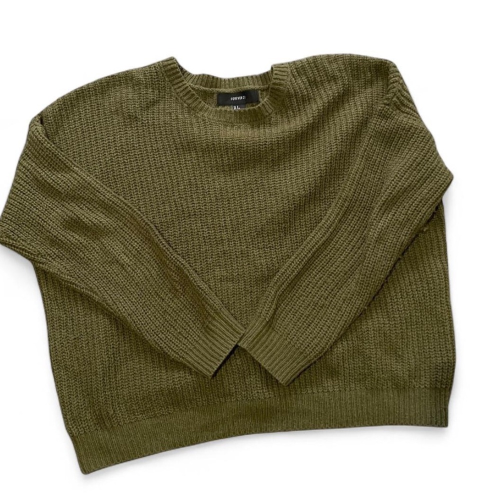 Forever 21 Forest Green Knit Pullover